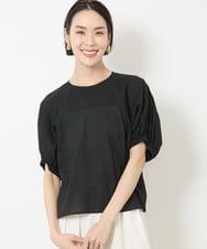 FMBGV45160 MICHEL KLEIN(ミッシェルクラン) パフスリーブサッカーブラウス ブラック(94)