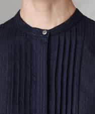 FMBHA05230 MICHEL KLEIN(ミッシェルクラン) シアーチュニックブラウス ネイビー