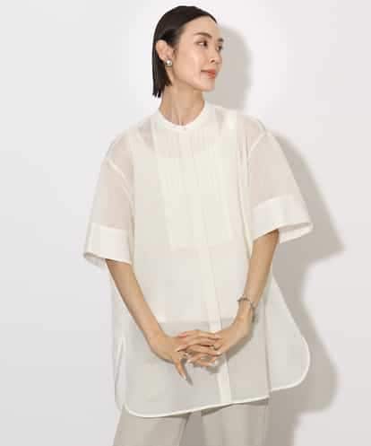 FMBHA05230 MICHEL KLEIN シアーチュニックブラウス