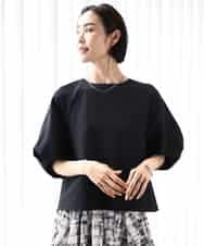 FMBHA06230 MICHEL KLEIN(ミッシェルクラン) ボリュームスリーブブラウス ライトイエロー