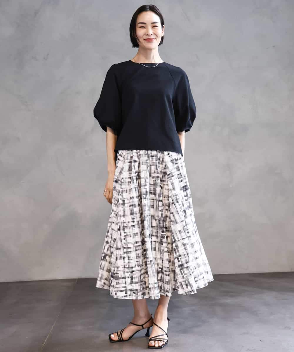 FMBHA06230 MICHEL KLEIN(ミッシェルクラン) ボリュームスリーブブラウス ライトイエロー