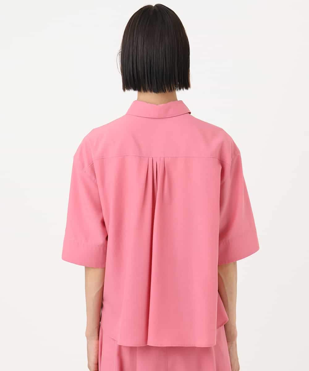 FMBHA08210 MICHEL KLEIN(ミッシェルクラン) [セットアップ対応]フレンチリネンシャツ ピンク
