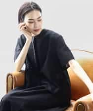 FMBHA18230 MICHEL KLEIN(ミッシェルクラン) [セットアップ対応]エンブロイダリーレースブラウス ライトブルー