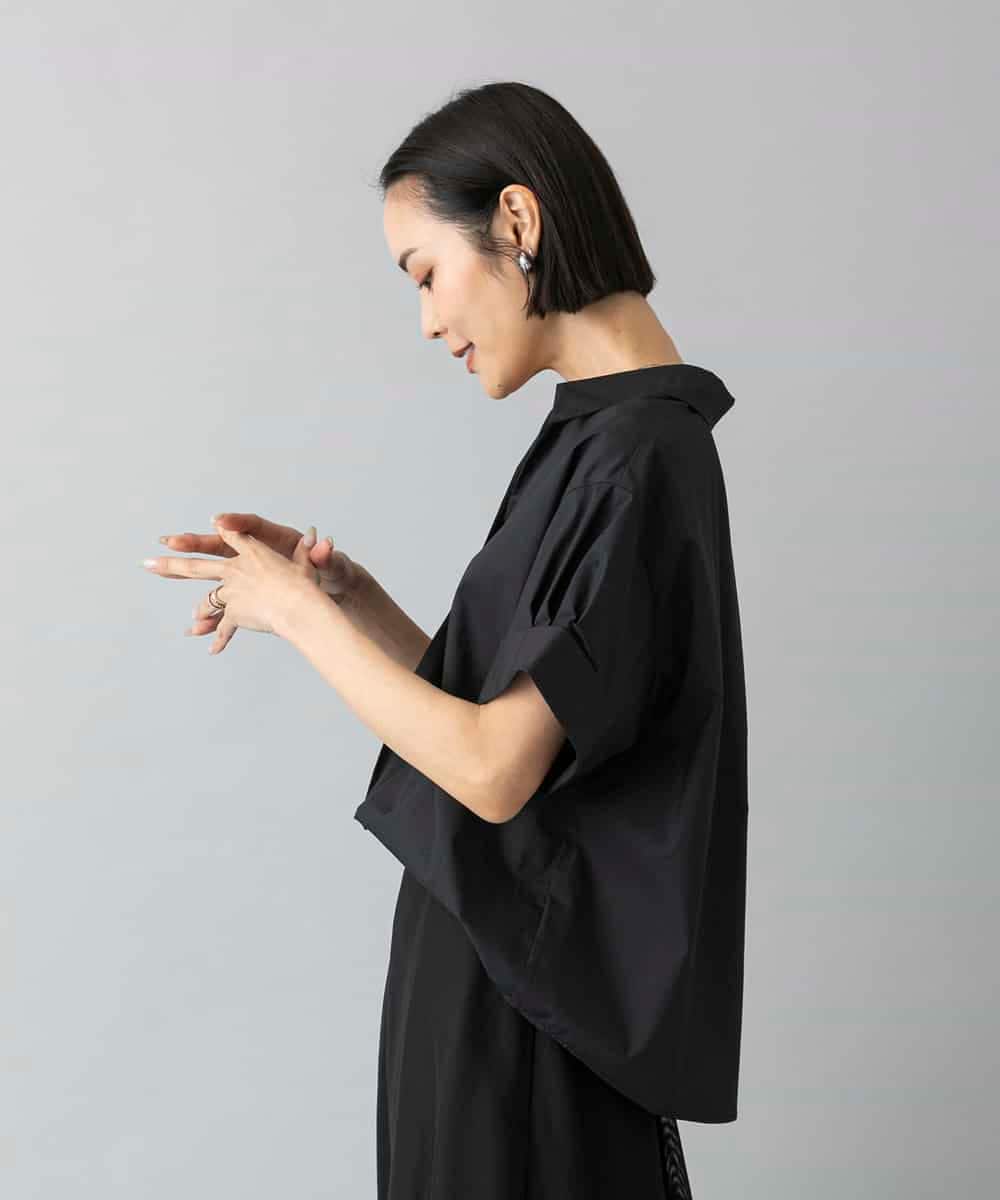 FMBHD16230 MICHEL KLEIN(ミッシェルクラン) スキッパーシャツブラウス ベージュ