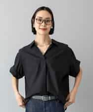 FMBHD16230 MICHEL KLEIN(ミッシェルクラン) スキッパーシャツブラウス ベージュ