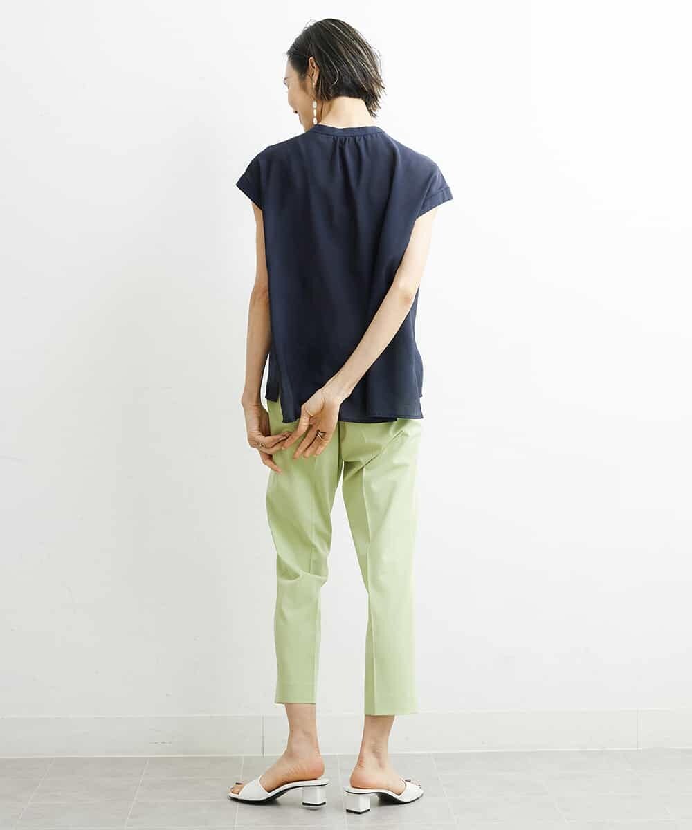 FMBHS49180 MICHEL KLEIN(ミッシェルクラン) [セットアップ対応]ナイロンソフトローンブラウス イエロー(25)