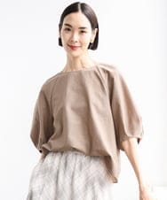 FMBID09230 MICHEL KLEIN(ミッシェルクラン) パフスリーブブラウス ベージュ