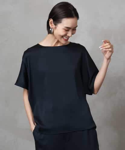 FMBJA02170 MICHEL KLEIN [セットアップ対応]サテンオーバーブラウス