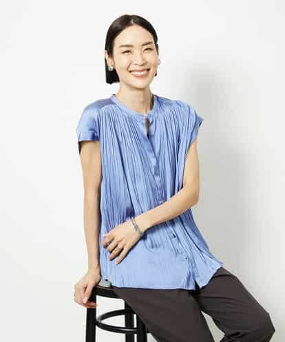 FMBJA06170 MICHEL KLEIN ランダムプリーツブラウス