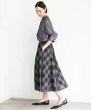 FMBJD02260 MICHEL KLEIN(ミッシェルクラン) シアーシャンブレーバンドカラーシャツ ブラック