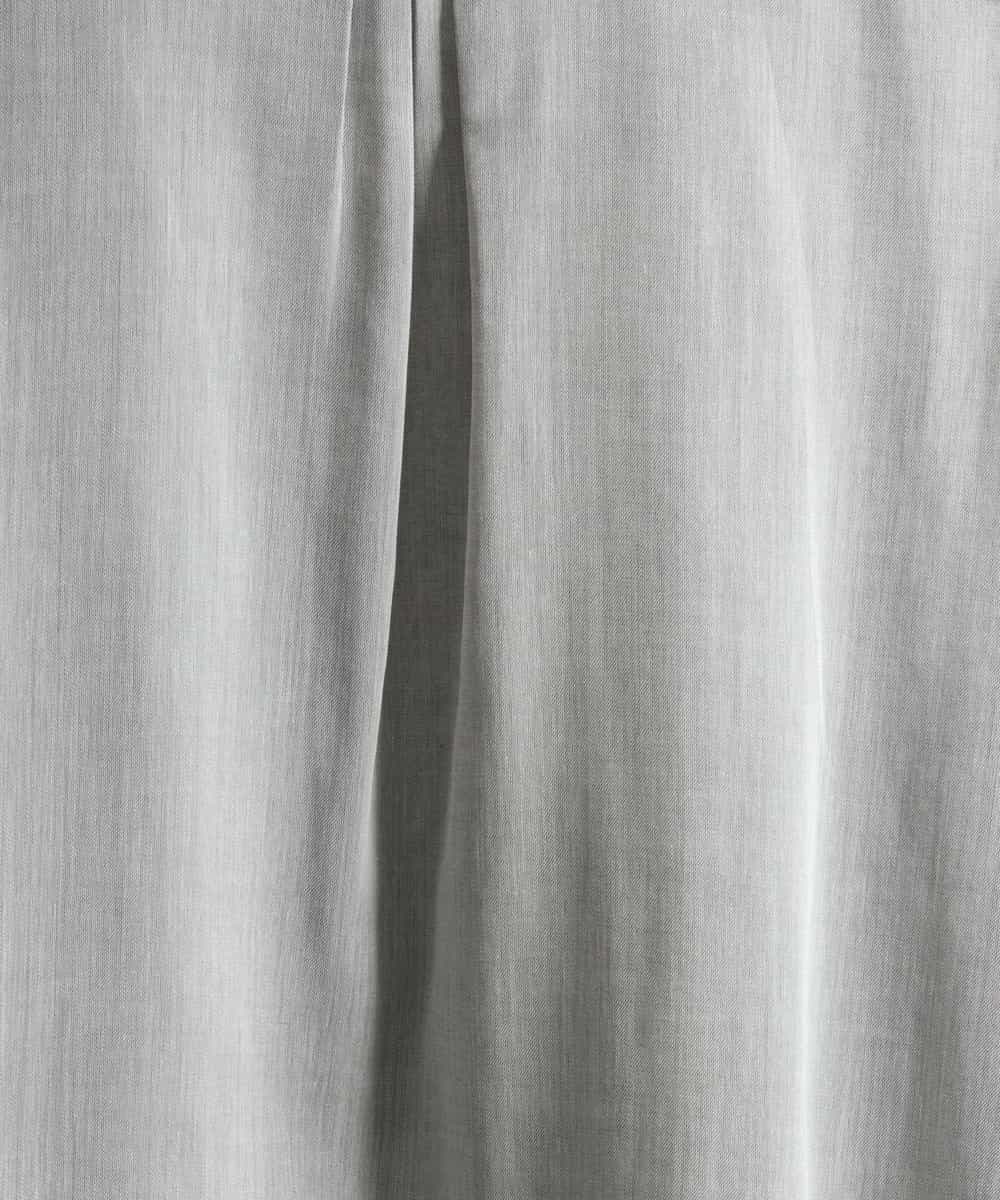 FMBJD02260 MICHEL KLEIN(ミッシェルクラン) シアーシャンブレーバンドカラーシャツ ブラック