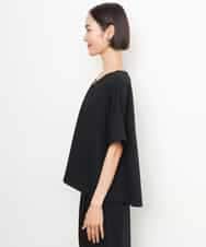 FMBJD03200 MICHEL KLEIN(ミッシェルクラン) [セットアップ対応]Vネックフレアブラウス ブラック