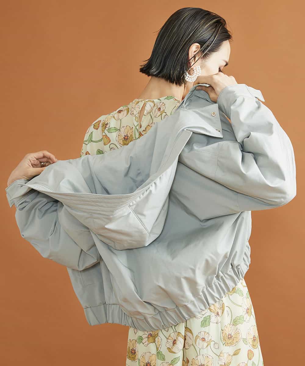 FMBJS10250 MICHEL KLEIN(ミッシェルクラン) [セットアップ対応]ポピープリントブラウス（オリジナルプリント） パープル系(68)
