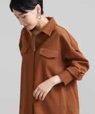 FMBJS17230 MICHEL KLEIN(ミッシェルクラン) オーバーサイズCPOブラウス テラコッタ(17)