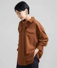 FMBJS17230 MICHEL KLEIN(ミッシェルクラン) オーバーサイズCPOブラウス テラコッタ(17)
