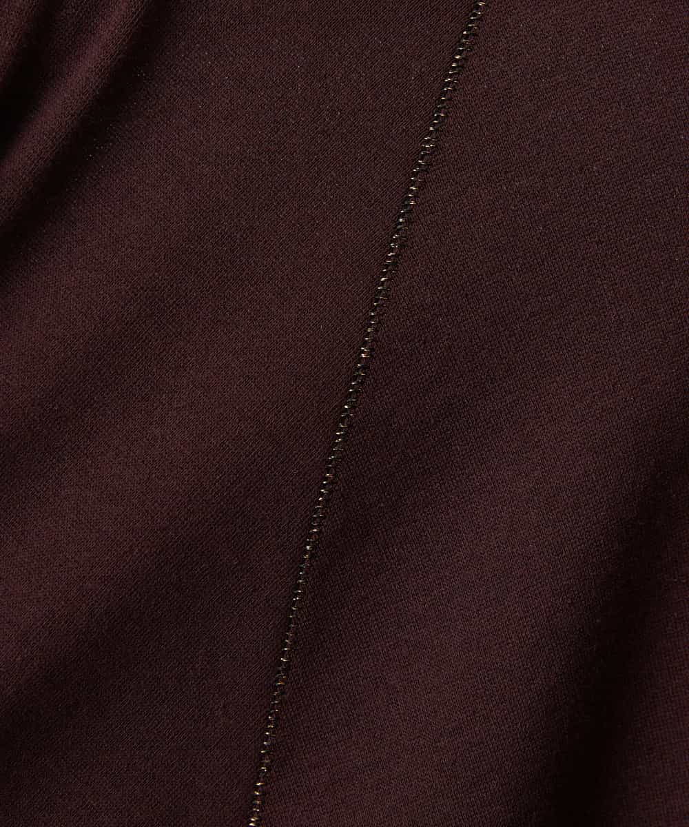 FMCAD04270 MICHEL KLEIN(ミッシェルクラン) シアー裏毛アクセントラメパーカー ブラック