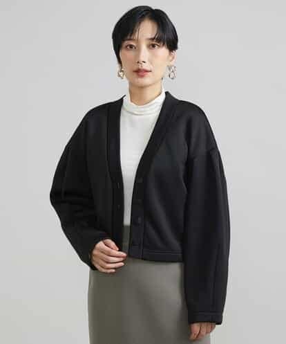 FMCAV10230 MICHEL KLEIN 裏起毛ジャージーVネックカーディガン