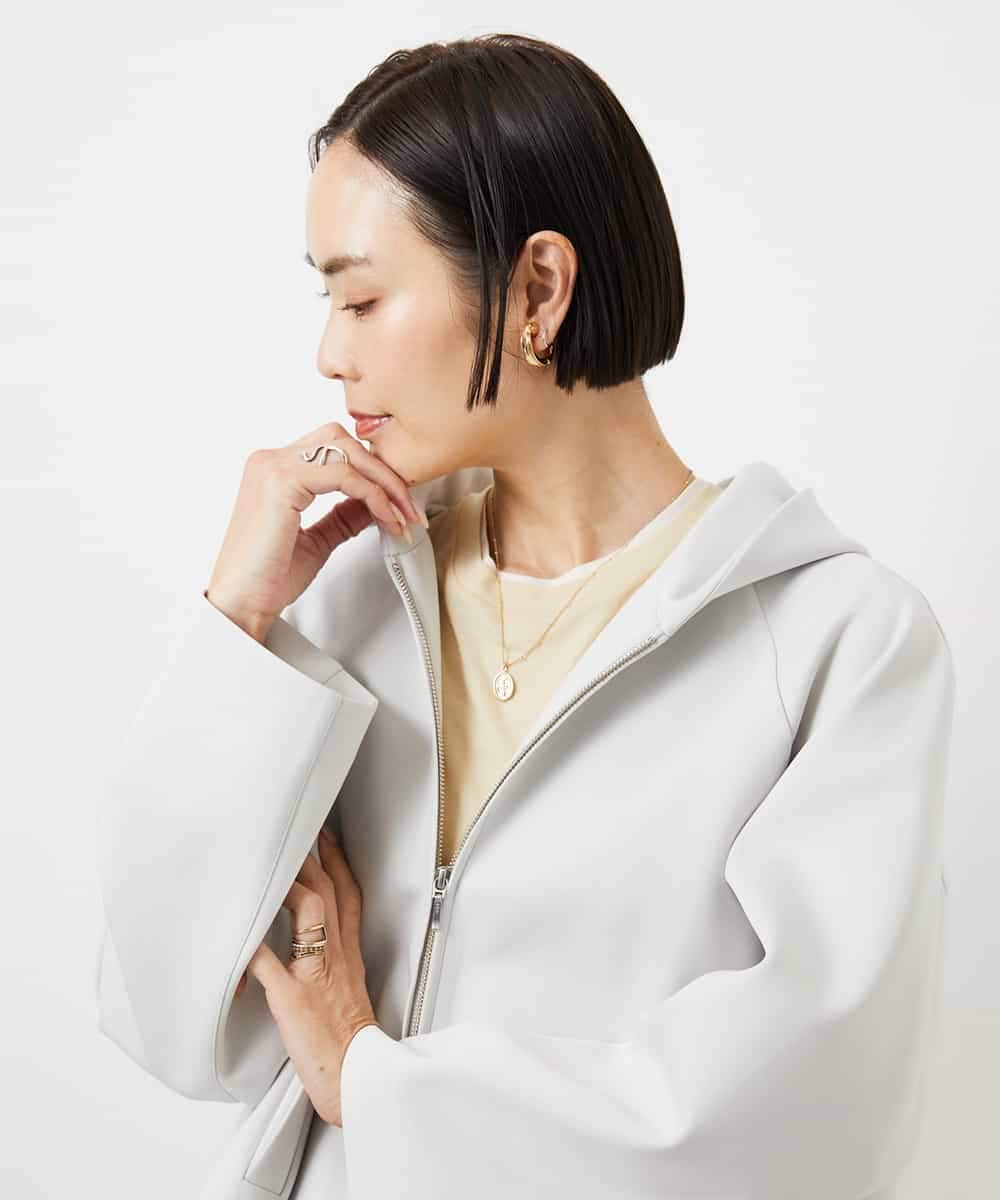 FMCDD01230 MICHEL KLEIN(ミッシェルクラン) ダンボールパーカー ライトグリーン