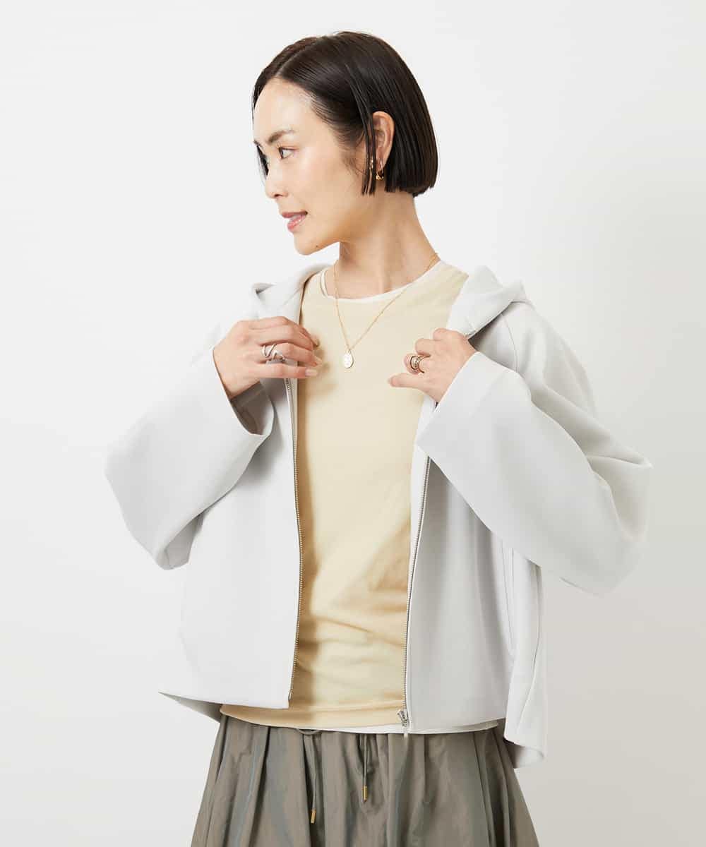 FMCDD01230 MICHEL KLEIN(ミッシェルクラン) ダンボールパーカー ライトグリーン