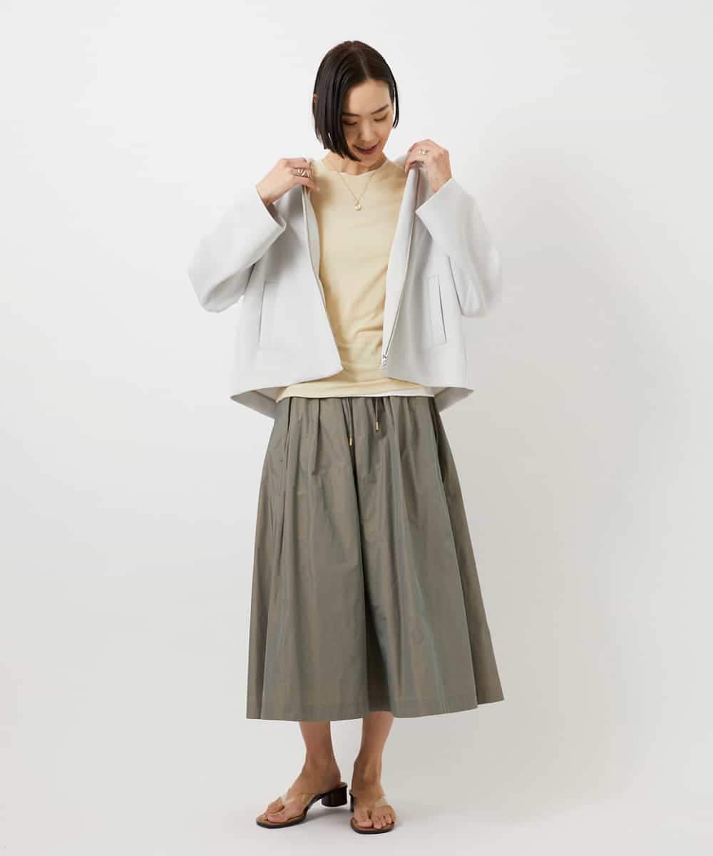 FMCDD01230 MICHEL KLEIN(ミッシェルクラン) ダンボールパーカー ライトグリーン