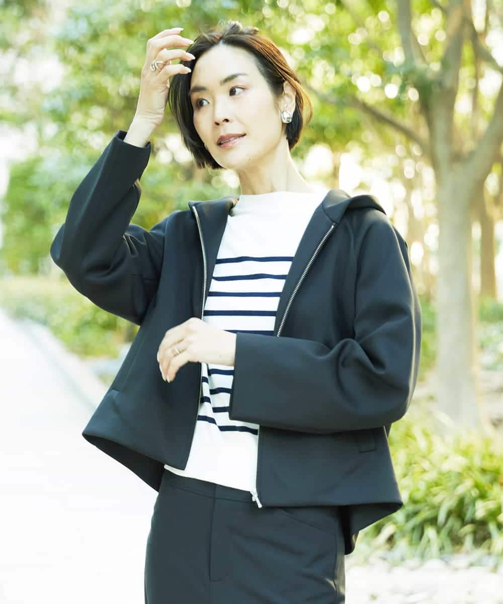 FMCDD01230 MICHEL KLEIN(ミッシェルクラン) ダンボールパーカー ライトグリーン