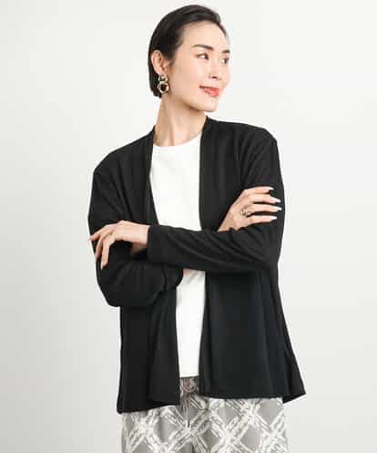 MICHEL KLEIN(ミッシェルクラン) [接触冷感/UVカット]ドレープカーディガン ブラック/黒 38