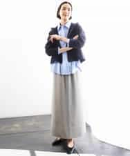 FMCGD03270 MICHEL KLEIN(ミッシェルクラン) オーガニックコットン パイルパーカー ネイビー