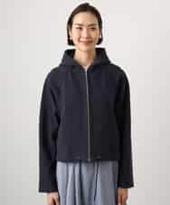 FMCGD03270 MICHEL KLEIN(ミッシェルクラン) オーガニックコットン パイルパーカー ネイビー