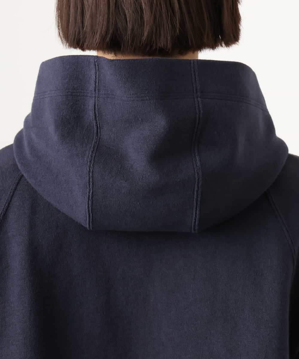 FMCGD03270 MICHEL KLEIN(ミッシェルクラン) オーガニックコットン パイルパーカー ネイビー