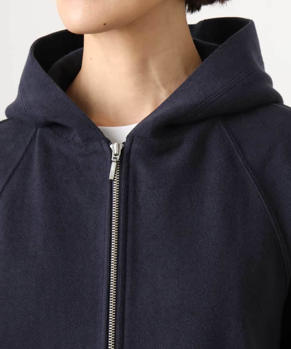 FMCGD03270 MICHEL KLEIN(ミッシェルクラン) オーガニックコットン パイルパーカー ネイビー