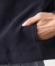 FMCGD03270 MICHEL KLEIN(ミッシェルクラン) オーガニックコットン パイルパーカー ネイビー