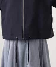 FMCGD03270 MICHEL KLEIN(ミッシェルクラン) オーガニックコットン パイルパーカー ネイビー