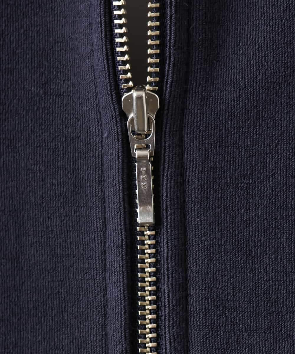 FMCGD03270 MICHEL KLEIN(ミッシェルクラン) オーガニックコットン パイルパーカー ネイビー