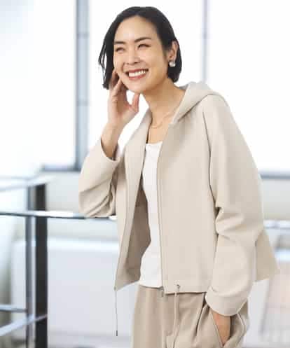 FMCGD03270 MICHEL KLEIN オーガニックコットン パイルパーカー