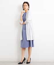 FMCGS01180 MICHEL KLEIN(ミッシェルクラン) [軽めの羽織として]サイドスリットフライスロングカーディガン ブラック(94)