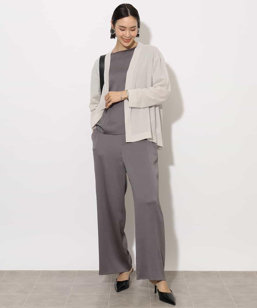 FMCHA11170 MICHEL KLEIN(ミッシェルクラン) [紫外線/冷房対策に]シアートッパーカーディガン オフホワイト
