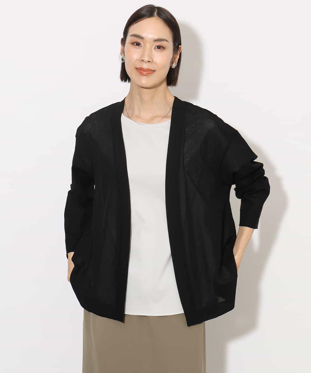FMCHA11170 MICHEL KLEIN(ミッシェルクラン) [紫外線/冷房対策に]シアートッパーカーディガン オフホワイト
