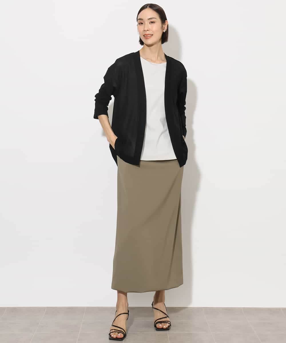 FMCHA11170 MICHEL KLEIN(ミッシェルクラン) [紫外線/冷房対策に]シアートッパーカーディガン オフホワイト