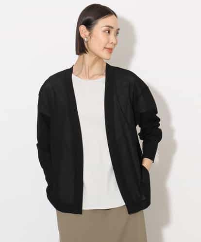 MICHEL KLEIN(ミッシェルクラン) [紫外線/冷房対策に]シアートッパーカーディガン ブラック/黒 38