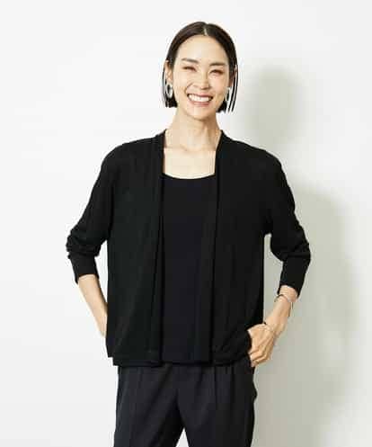 FMCJA01200 MICHEL KLEIN [紫外線/冷房対策に]ショートトッパーカーディガン