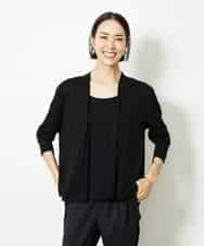 FMCJA01200 MICHEL KLEIN(ミッシェルクラン) [紫外線/冷房対策に]ショートトッパーカーディガン ブラック