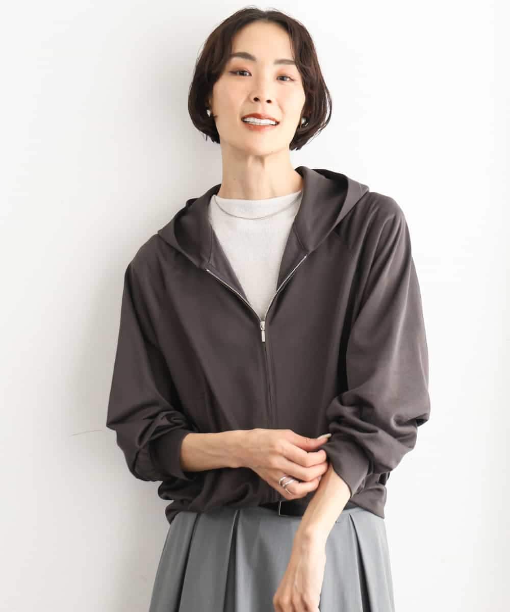 FMCJD30270 MICHEL KLEIN シアー裏毛パーカー