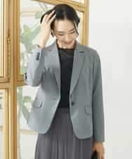 FMDAA11400 MICHEL KLEIN(ミッシェルクラン) ストレッチテーラードジャケット(セットアップ対応/3サイズあり/総裏) グレー(92)