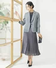 FMDAA11400 MICHEL KLEIN(ミッシェルクラン) ストレッチテーラードジャケット(セットアップ対応/3サイズあり/総裏) グレー(92)