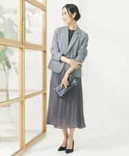 FMDAA11400 MICHEL KLEIN(ミッシェルクラン) ストレッチテーラードジャケット(セットアップ対応/3サイズあり/総裏) グレー(92)