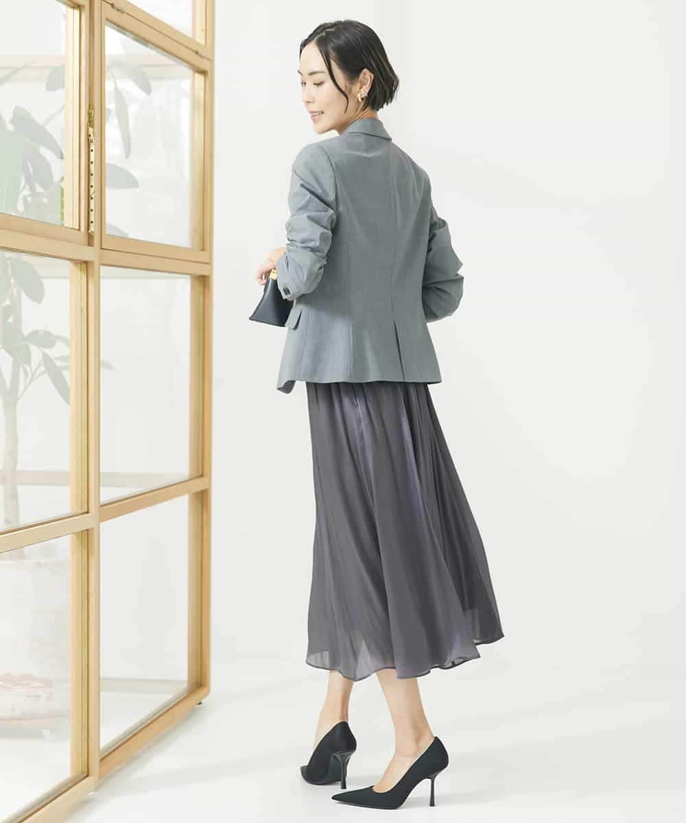 FMDAA11400 MICHEL KLEIN(ミッシェルクラン) ストレッチテーラードジャケット(セットアップ対応/3サイズあり/総裏) グレー(92)