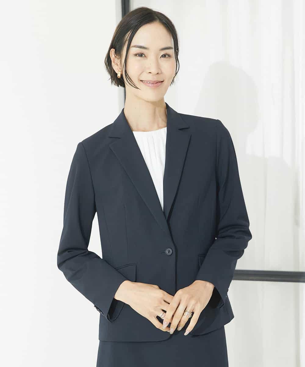 FMDAA11400 MICHEL KLEIN(ミッシェルクラン) ストレッチテーラードジャケット(セットアップ対応/3サイズあり/総裏) グレー(92)