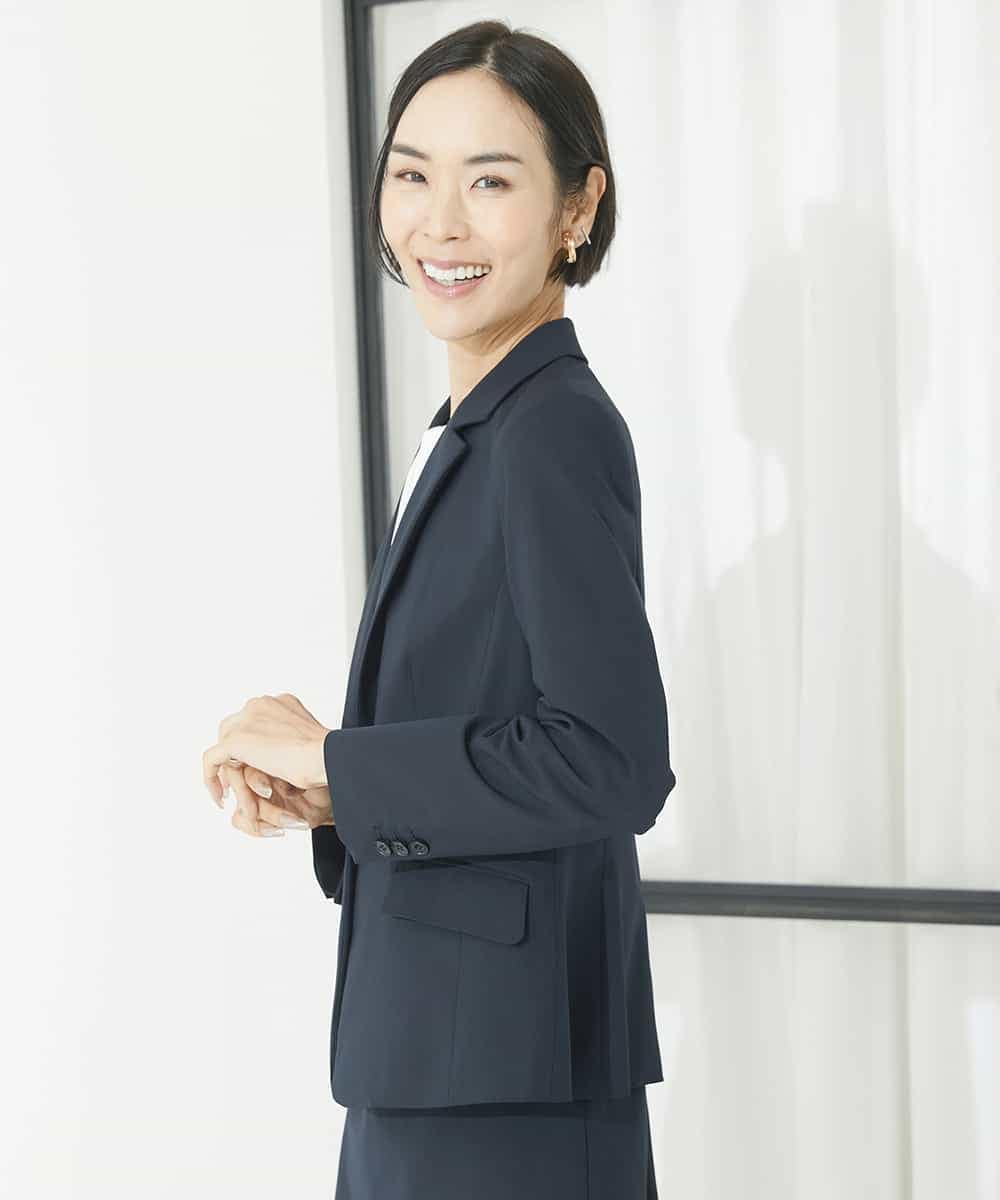 FMDAA11400 MICHEL KLEIN(ミッシェルクラン) ストレッチテーラードジャケット(セットアップ対応/3サイズあり/総裏) グレー(92)