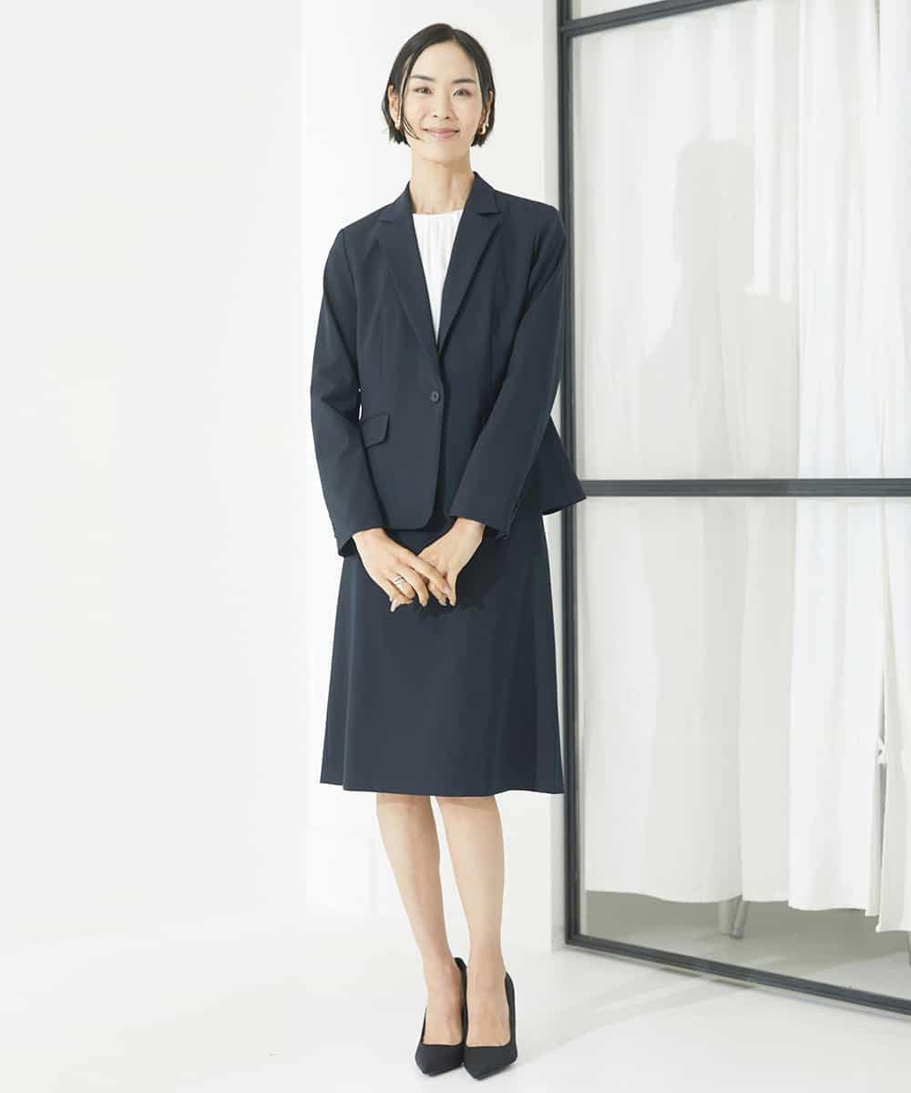 FMDAA11400 MICHEL KLEIN(ミッシェルクラン) ストレッチテーラードジャケット(セットアップ対応/3サイズあり/総裏) グレー(92)