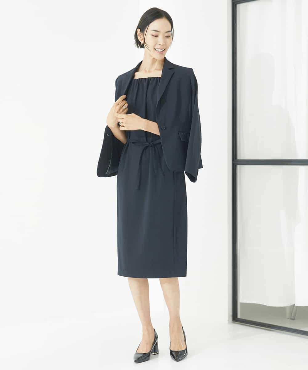 FMDAA11400 MICHEL KLEIN(ミッシェルクラン) ストレッチテーラードジャケット(セットアップ対応/3サイズあり/総裏) グレー(92)